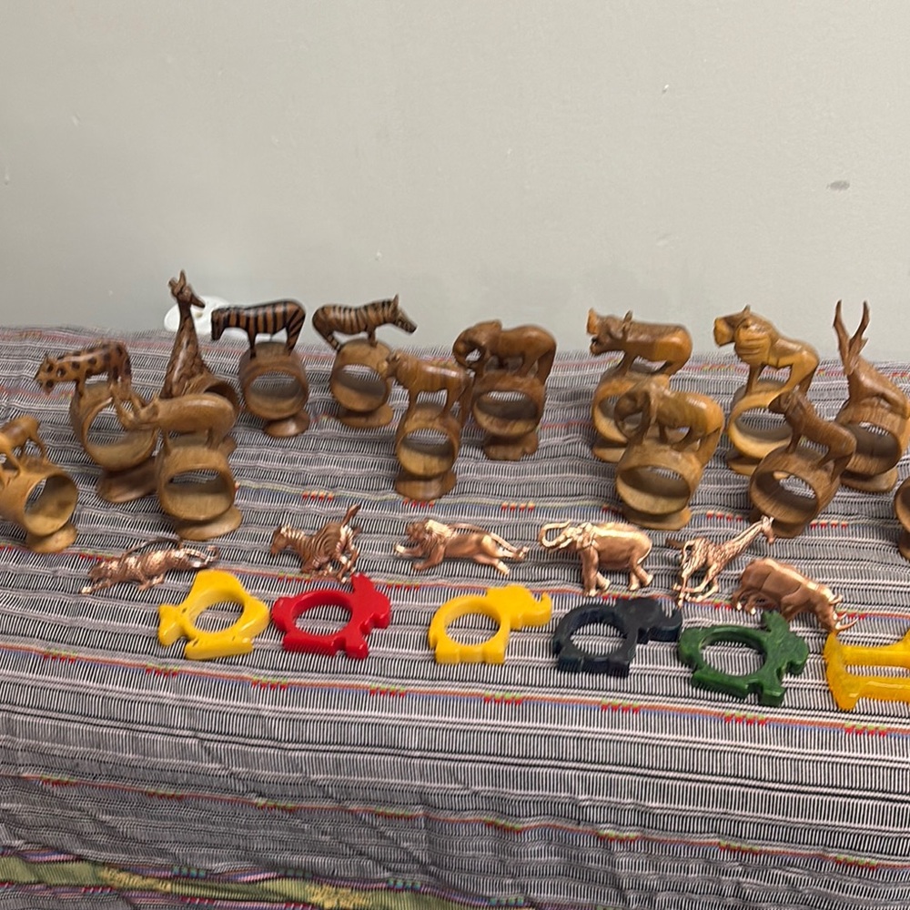 Animal Shaped Napkin Rings Set